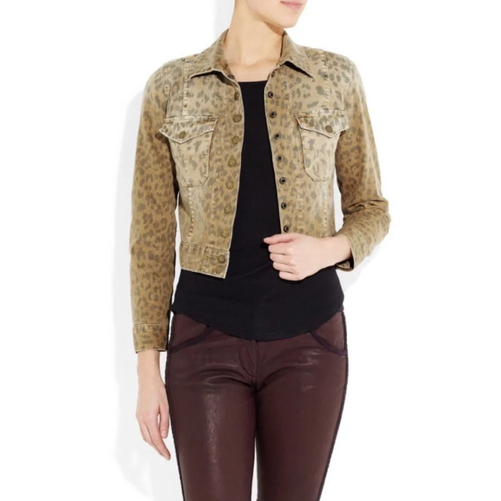 Current/Elliot Leopard Snap Jacket